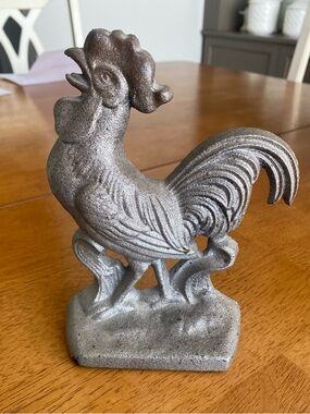 Vintage Cast Iron Rooster Door Stop